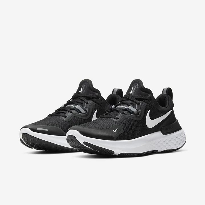 Nike React Miler Koşu Ayakkabısı Kadın Siyah Koyu Gri Koyu Gri Beyaz | TR4257000