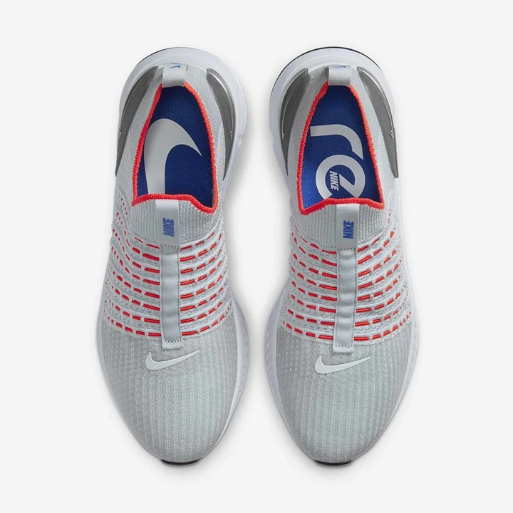 Nike React Phantom Koşu Ayakkabısı Erkek Platini Kırmızı Mavi Beyaz | TR4256697