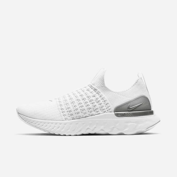 Nike React Phantom Koşu Ayakkabısı Kadın Beyaz Beyaz Platini Metal Gümüş | TR4258803