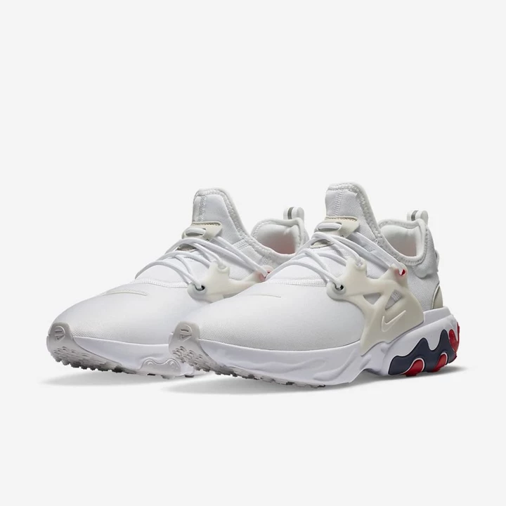 Nike React Presto Spor Ayakkabı Erkek Beyaz Lacivert Kırmızı Gri | TR4256832