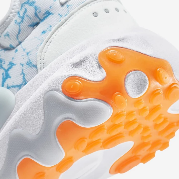 Nike React Presto Spor Ayakkabı Erkek Beyaz Turuncu Mavi | TR4256976