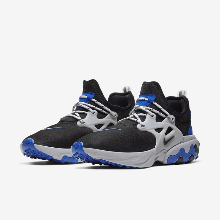 Nike React Presto Spor Ayakkabı Erkek Siyah Mavi Gri Siyah | TR4256795