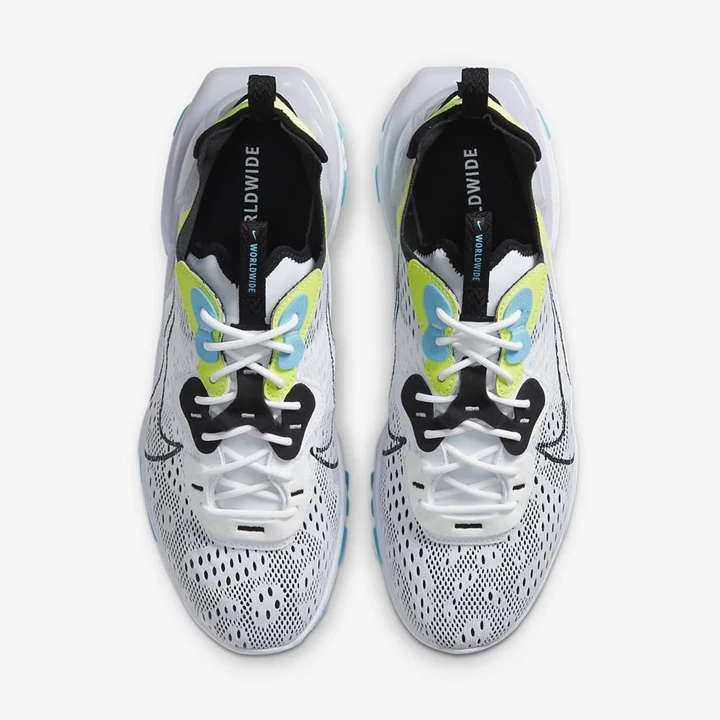 Nike React Vision Spor Ayakkabı Erkek Beyaz Mavi Siyah | TR4258646