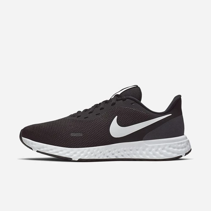 Nike Revolution 5 Koşu Ayakkabısı Erkek Siyah Koyu Gri Beyaz | TR4257628