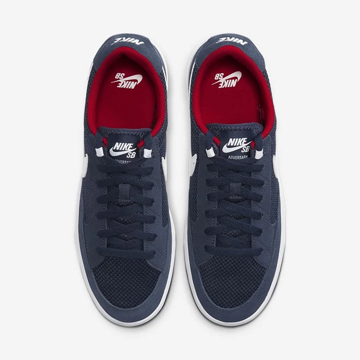 Nike SB Adversary Kaykay Ayakkabısı Erkek Lacivert Lacivert Kırmızı Beyaz | TR4258153