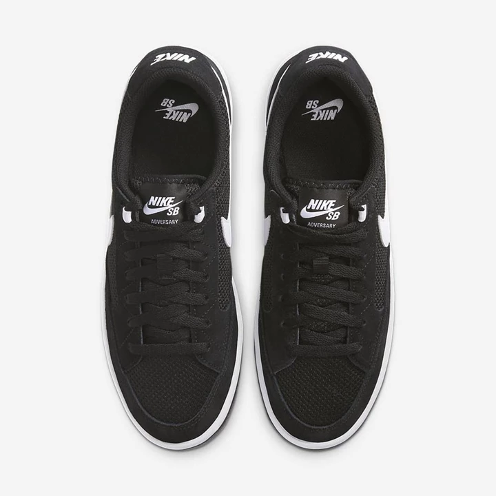 Nike SB Adversary Kaykay Ayakkabısı Erkek Siyah Siyah Beyaz | TR4258261