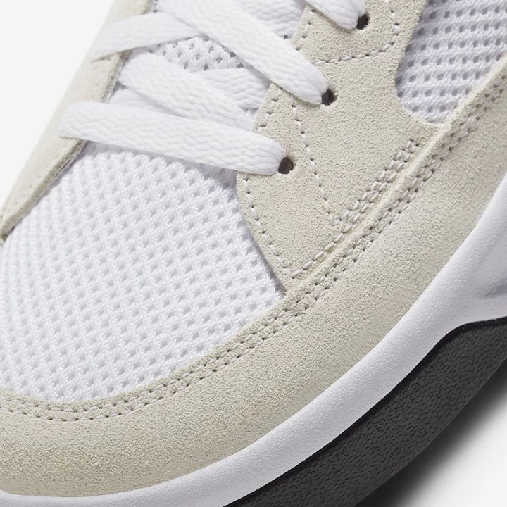 Nike SB Adversary Kaykay Ayakkabısı Erkek Beyaz Beyaz Siyah | TR4258645