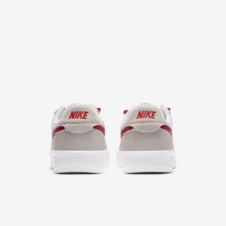 Nike SB Adversary Kaykay Ayakkabısı Erkek Beyaz Beyaz Kırmızı Kırmızı | TR4258755