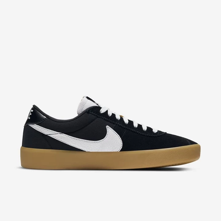 Nike SB Bruin React Kaykay Ayakkabısı Erkek Siyah Siyah Açık Kahverengi Beyaz | TR4258461