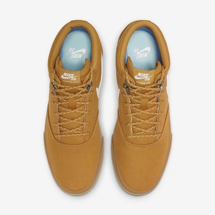 Nike SB Charge Kaykay Ayakkabısı Erkek Açık Kahverengi Beyaz | TR4256360