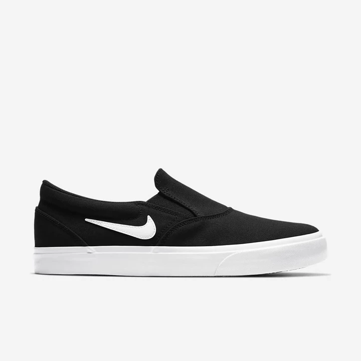 Nike SB Charge Kaykay Ayakkabısı Erkek Siyah Siyah Beyaz Beyaz | TR4256705