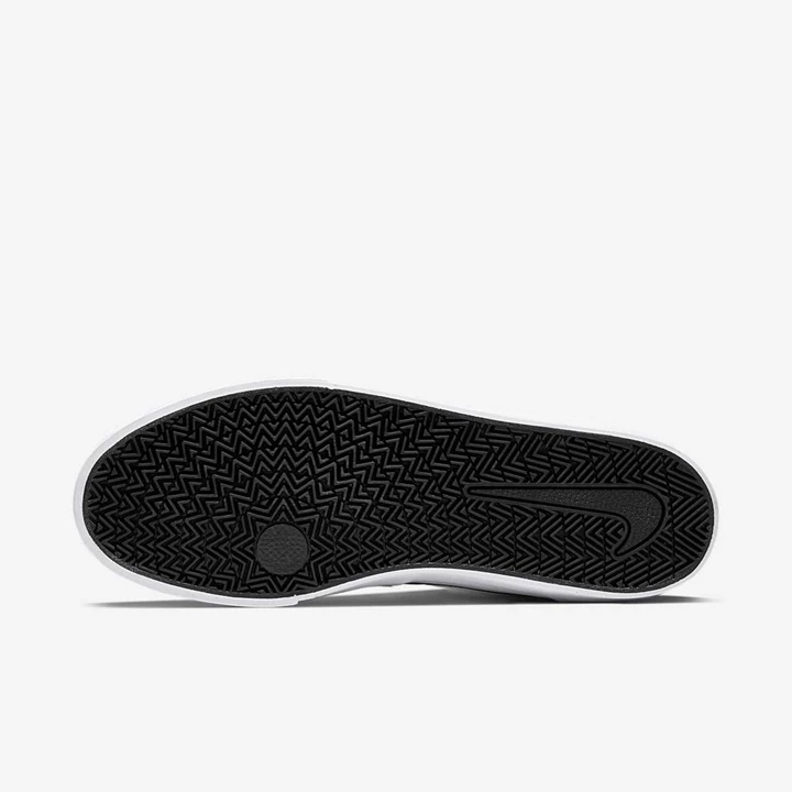 Nike SB Charge Kaykay Ayakkabısı Kadın Siyah Siyah Beyaz Beyaz | TR4256642