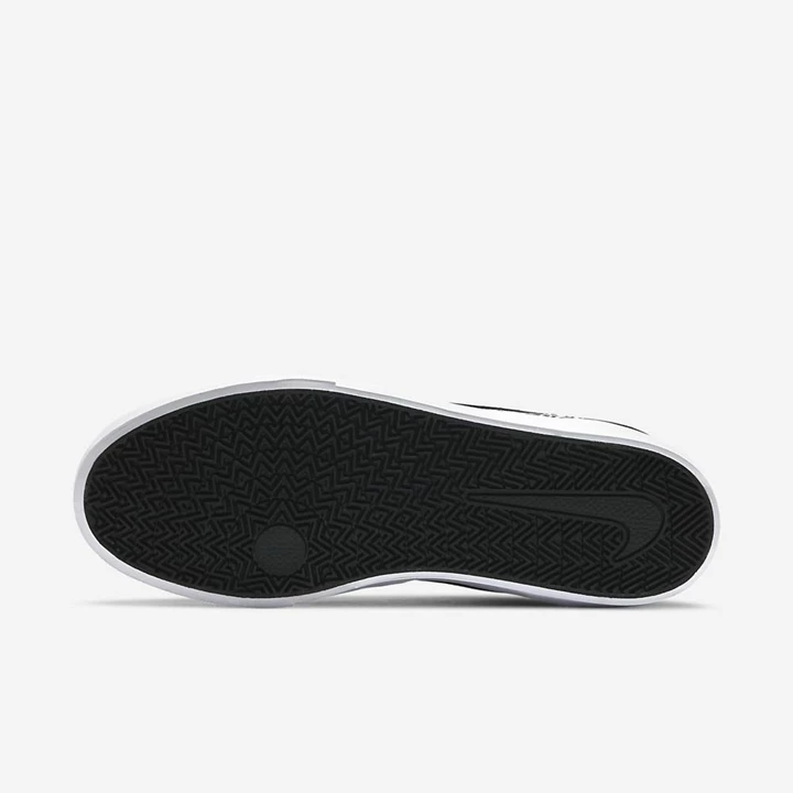 Nike SB Chron Solarsoft Kaykay Ayakkabısı Kadın Siyah Beyaz Siyah | TR4257986