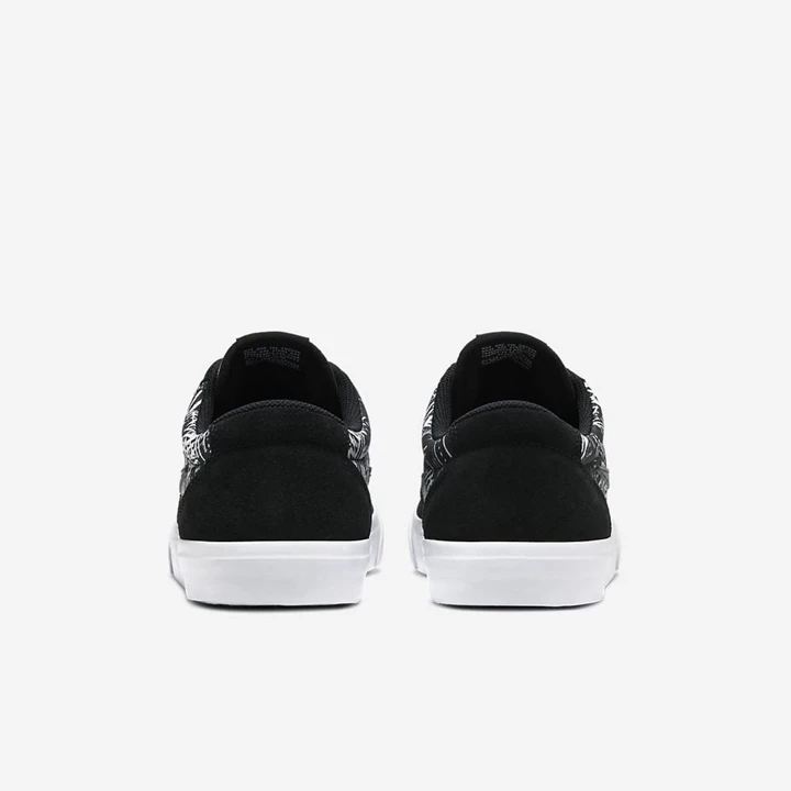 Nike SB Chron Solarsoft Kaykay Ayakkabısı Kadın Siyah Beyaz Siyah | TR4257986