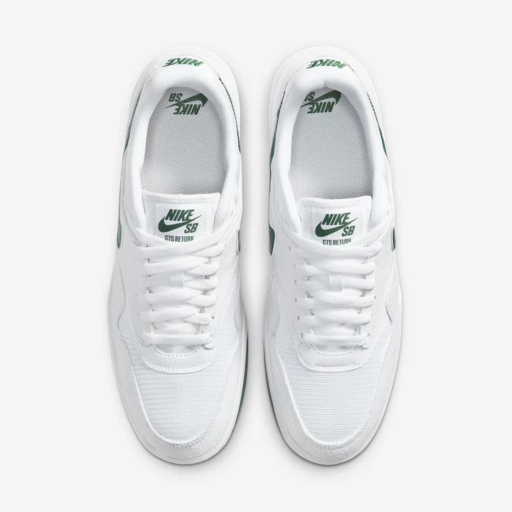 Nike SB GTS Return Kaykay Ayakkabısı Kadın Beyaz Beyaz Beyaz Koyu Yeşil | TR4257306