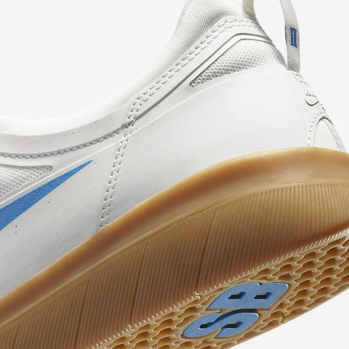 Nike SB Nyjah Free Kaykay Ayakkabısı Erkek Beyaz Açık Kahverengi Açık Mavi | TR4258492