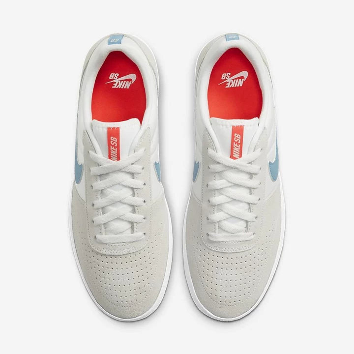 Nike SB Team Klasik Kaykay Ayakkabısı Kadın Beyaz Beyaz Kırmızı | TR4256388