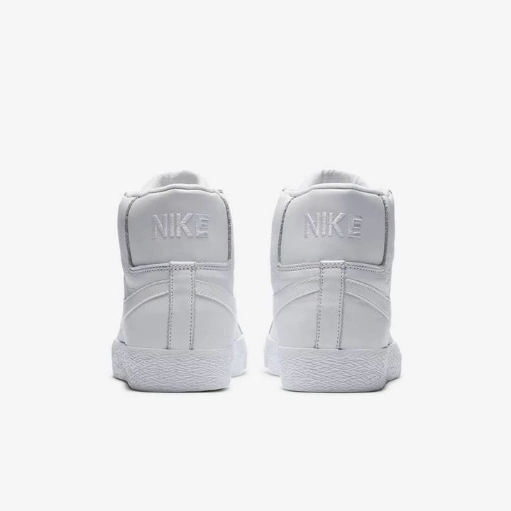 Nike SB Zoom Blazer Mid Cut Kaykay Ayakkabısı Kadın Beyaz Beyaz Beyaz | TR4257966