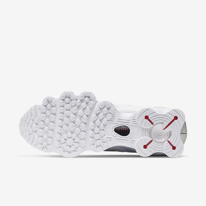 Nike Shox TL Spor Ayakkabı Erkek Beyaz Metal Gümüş Turuncu Beyaz | TR4256670