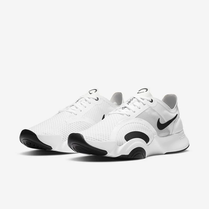 Nike SuperRep Spor Ayakkabı Erkek Beyaz Siyah | TR4256788