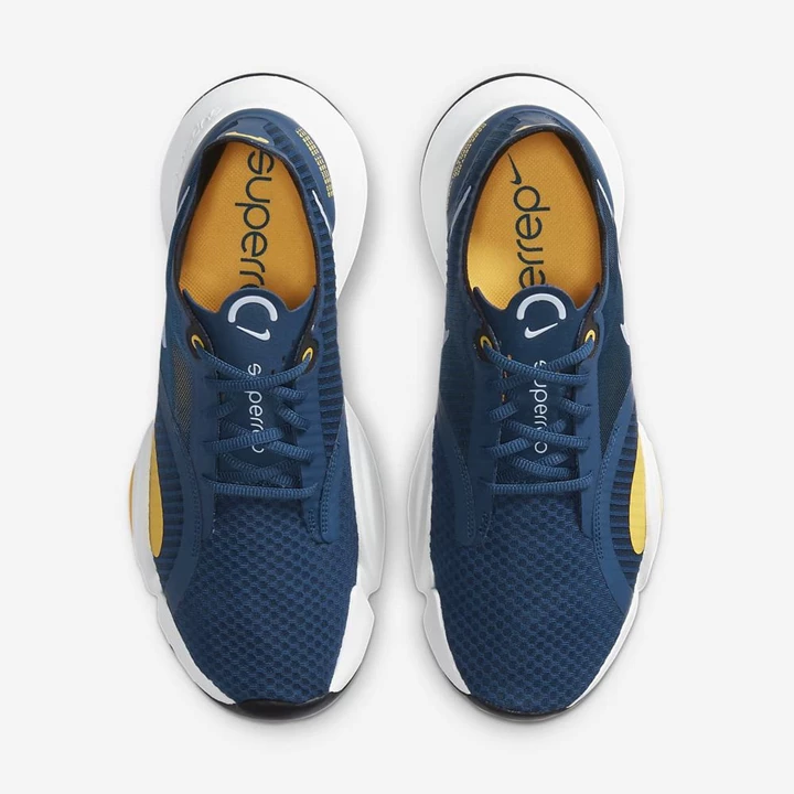 Nike SuperRep Spor Ayakkabı Erkek Mavi Turuncu Beyaz | TR4258808