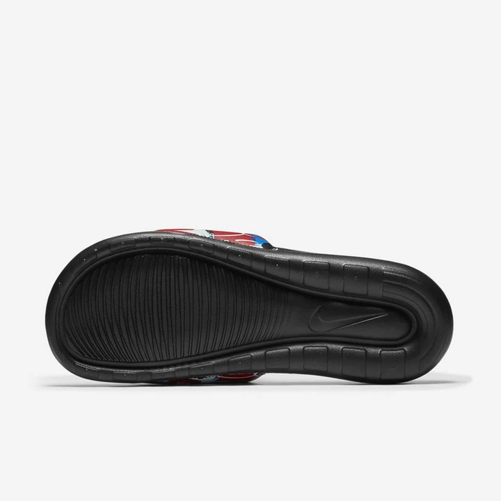 Nike Victori One Terlik Erkek Siyah Kırmızı Açık Mavi Beyaz | TR4258911