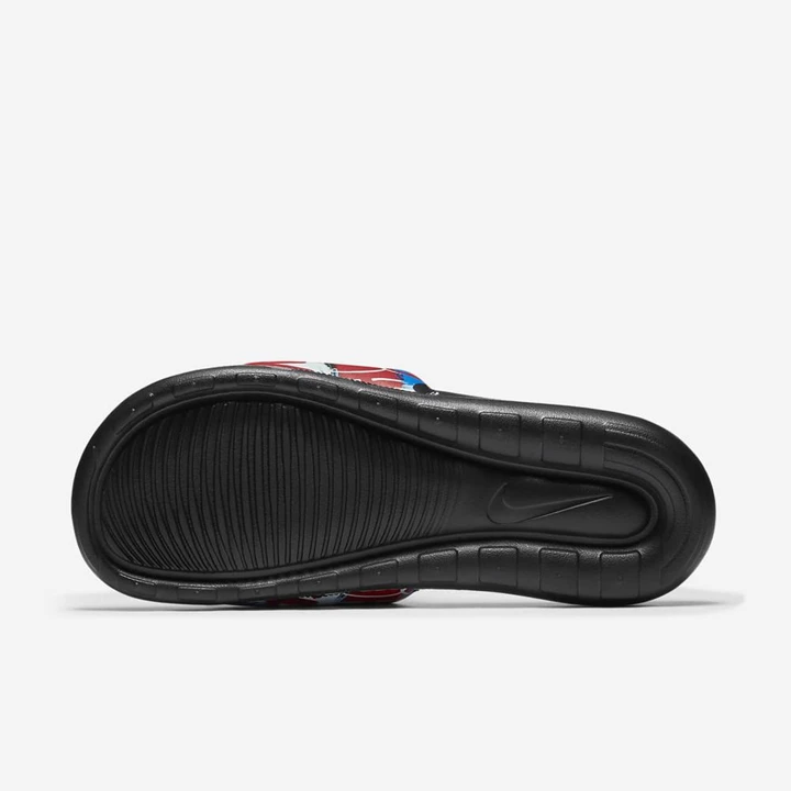 Nike Victori One Terlik Erkek Siyah Kırmızı Açık Mavi Beyaz | TR4258945