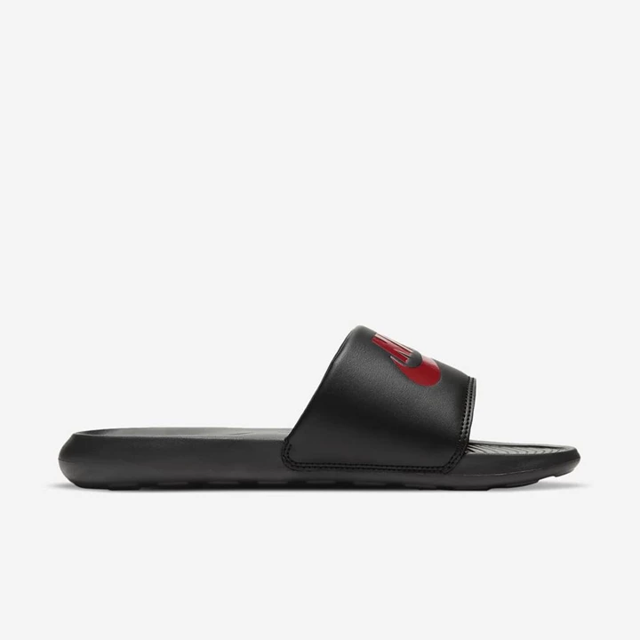 Nike Victori One Terlik Erkek Siyah Siyah Kırmızı | TR4257880