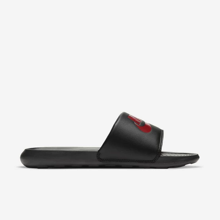 Nike Victori One Terlik Erkek Siyah Siyah Kırmızı | TR4258179