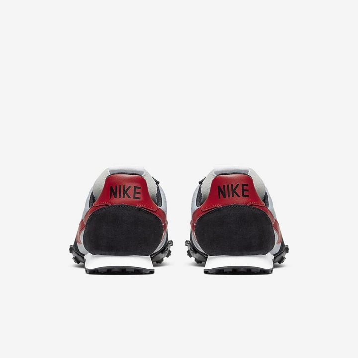 Nike Waffle Racer Spor Ayakkabı Erkek Gri Siyah Beyaz Kırmızı | TR4258496