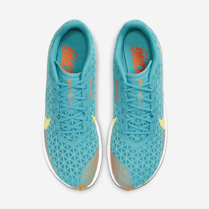 Nike Zoom Rival Waffle Yarış Ayakkabısı Erkek Açık Turkuaz Turuncu Sarı | TR4256380