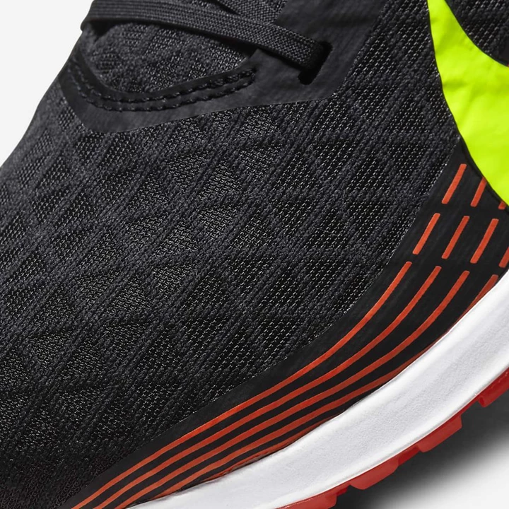 Nike Zoom Rival Waffle Yarış Ayakkabısı Erkek Siyah Açık Kırmızı Beyaz | TR4256769