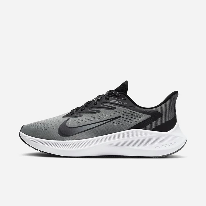 Nike Zoom Winflo 7 Spor Ayakkabı Erkek Gri Beyaz Siyah | TR4258178