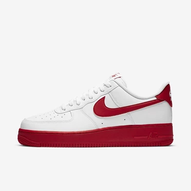 Nike Air Force 1 '07 Spor Ayakkabı Erkek Beyaz Beyaz Kırmızı | TR4258749
