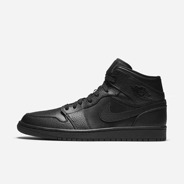 Nike Air Jordan 1 Spor Ayakkabı Erkek Siyah Siyah Siyah | TR4259387