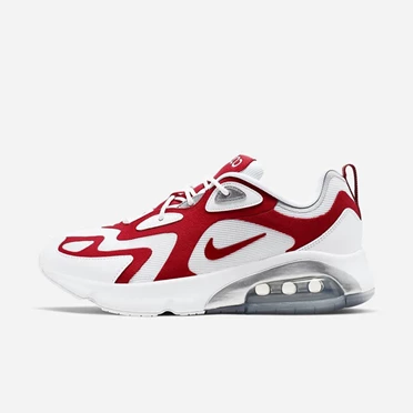 Nike Air Max 200 Spor Ayakkabı Kadın Beyaz Metal Gümüş Kırmızı | TR4257247