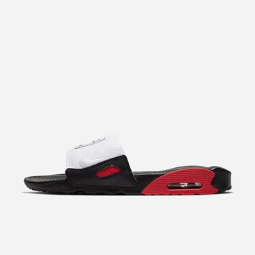 Nike Air Max 90 Terlik Erkek Siyah Kırmızı Beyaz | TR4256452