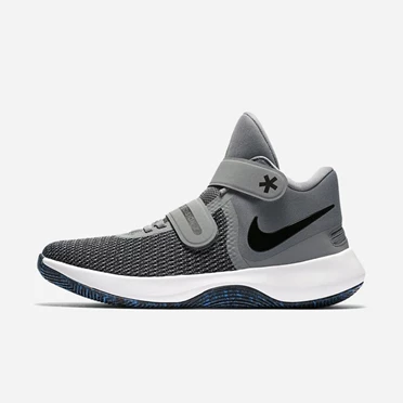 Nike Air Precision II Basketbol Ayakkabısı Erkek Gri Beyaz Mavi Siyah | TR4257045