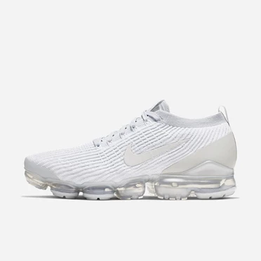 Nike Air VaporMax Spor Ayakkabı Erkek Beyaz Platini Metal Gümüş Beyaz | TR4259205