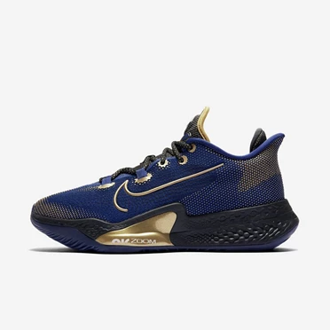 Nike Air Zoom BB NXT Basketbol Ayakkabısı Kadın Mavi Siyah Metal Altın | TR4256464