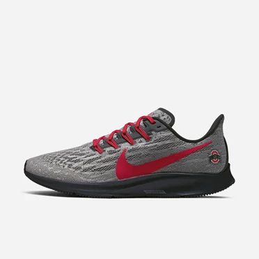 Nike Air Zoom Pegasus 36 Koşu Ayakkabısı Erkek Mavi Gri Siyah Kırmızı | TR4259430