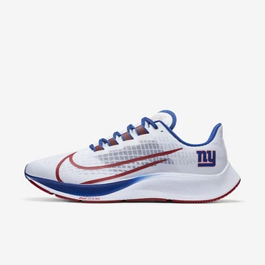 Nike Air Zoom Pegasus 37 Koşu Ayakkabısı Erkek Beyaz Platini Mavi Kırmızı | TR4256882