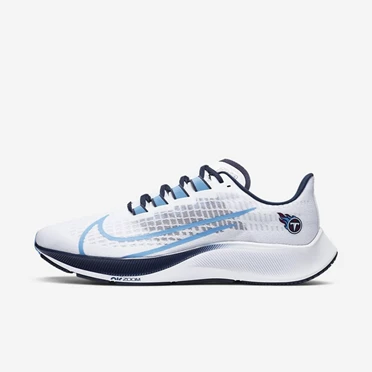 Nike Air Zoom Pegasus 37 Koşu Ayakkabısı Kadın Beyaz Platini Lacivert | TR4257005