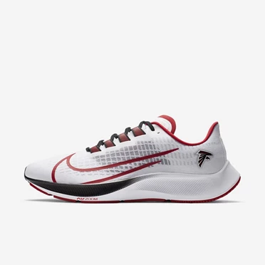 Nike Air Zoom Pegasus 37 Koşu Ayakkabısı Kadın Beyaz Platini Siyah Kırmızı | TR4257567