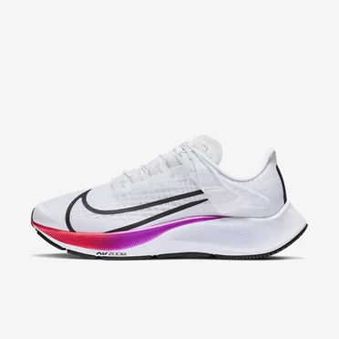Nike Air Zoom Pegasus 37 Koşu Ayakkabısı Kadın Beyaz Mor Kırmızı | TR4257893