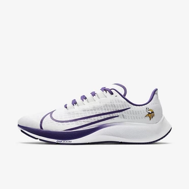 Nike Air Zoom Pegasus 37 Koşu Ayakkabısı Erkek Beyaz Platini Beyaz Mor | TR4258619