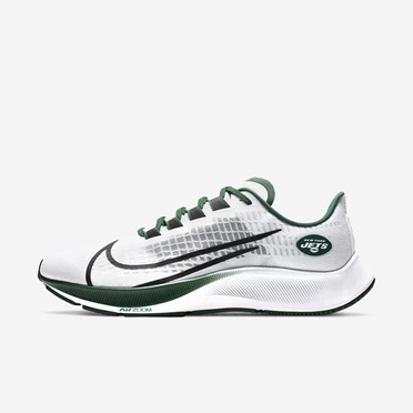 Nike Air Zoom Pegasus 37 Koşu Ayakkabısı Erkek Beyaz Platini Yeşil Siyah | TR4259357