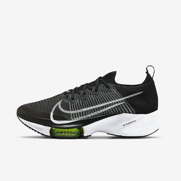 Nike Air Zoom Tempo NEXT% Koşu Ayakkabısı Erkek Siyah Beyaz | TR4257321