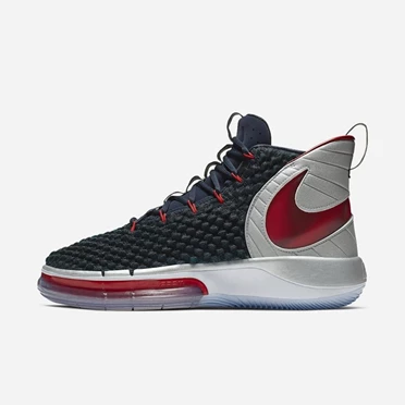 Nike AlphaDunk Basketbol Ayakkabısı Erkek Metal Gümüş Kırmızı Kraliyet Mavisi | TR4258479
