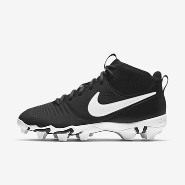 Nike Alpha Huarache 3 Beyzbol Ayakkabısı Erkek Siyah Siyah Beyaz | TR4256612